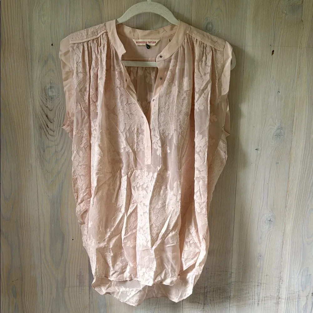 Rebecca Taylor Silk Cotton Sleeveless Blouse Size 2 - Picture 1 of 8